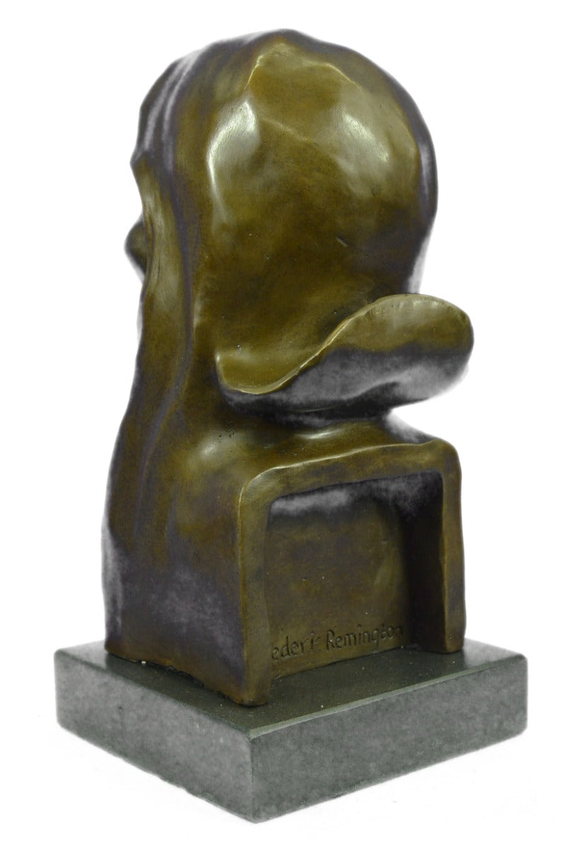 Rare Native American Warrior by Remington Bronze Sculpture Statue Home Decor Art