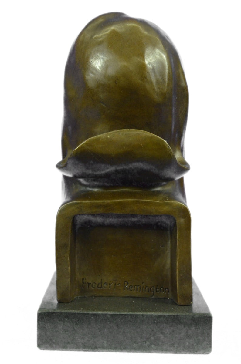 Rare Native American Warrior by Remington Bronze Sculpture Statue Home Decor Art
