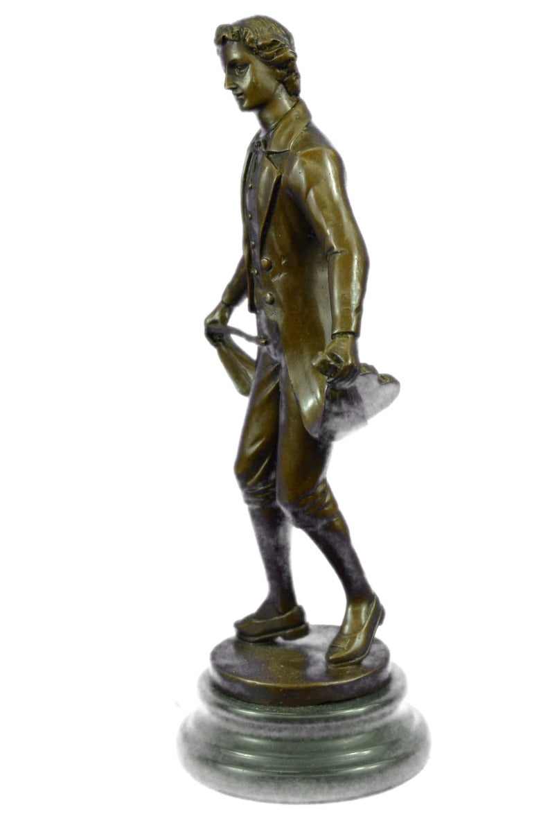 Bronze Sculpture Hot Cast Ludwig Beethoven Violin Player Composer Musician Decor