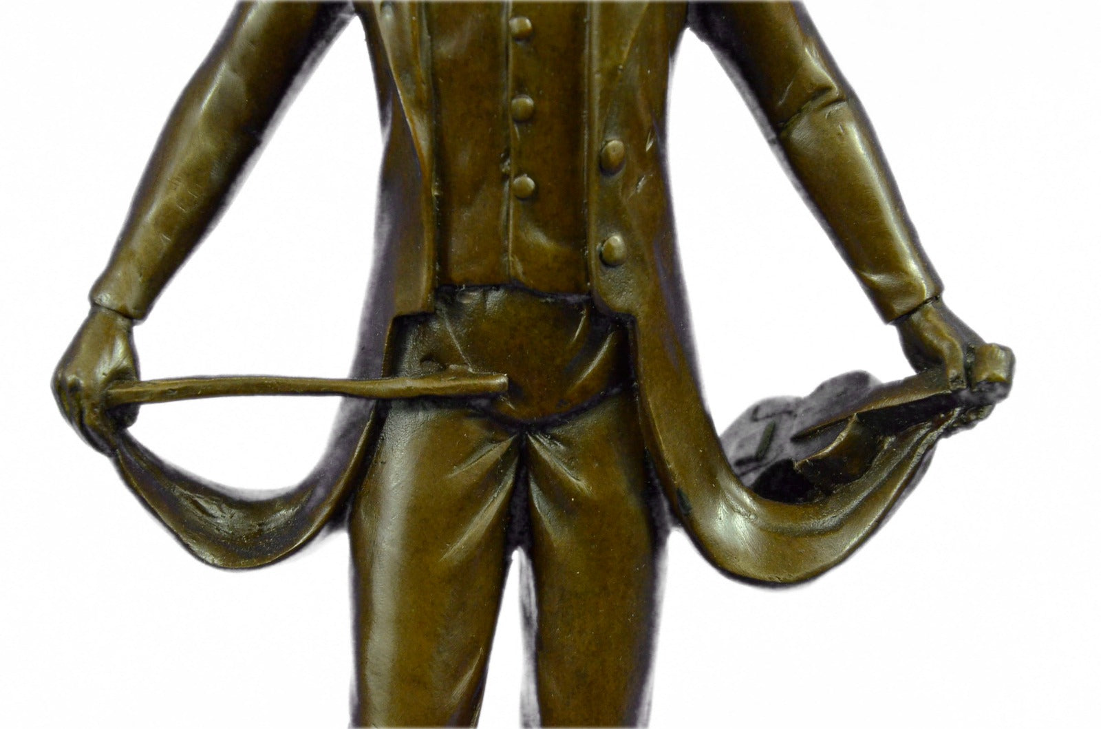 Bronze Sculpture Hot Cast Ludwig Beethoven Violin Player Composer Musician Decor
