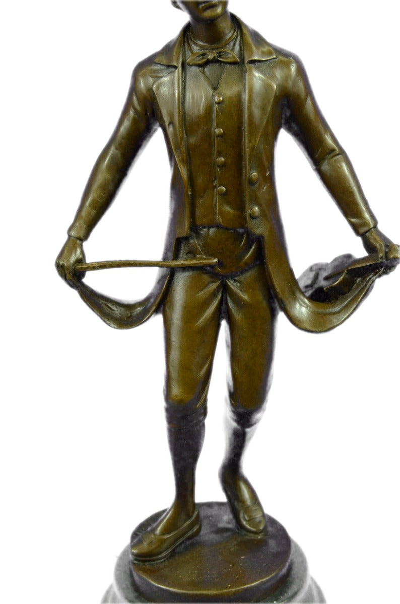 Bronze Sculpture Hot Cast Ludwig Beethoven Violin Player Composer Musician Decor