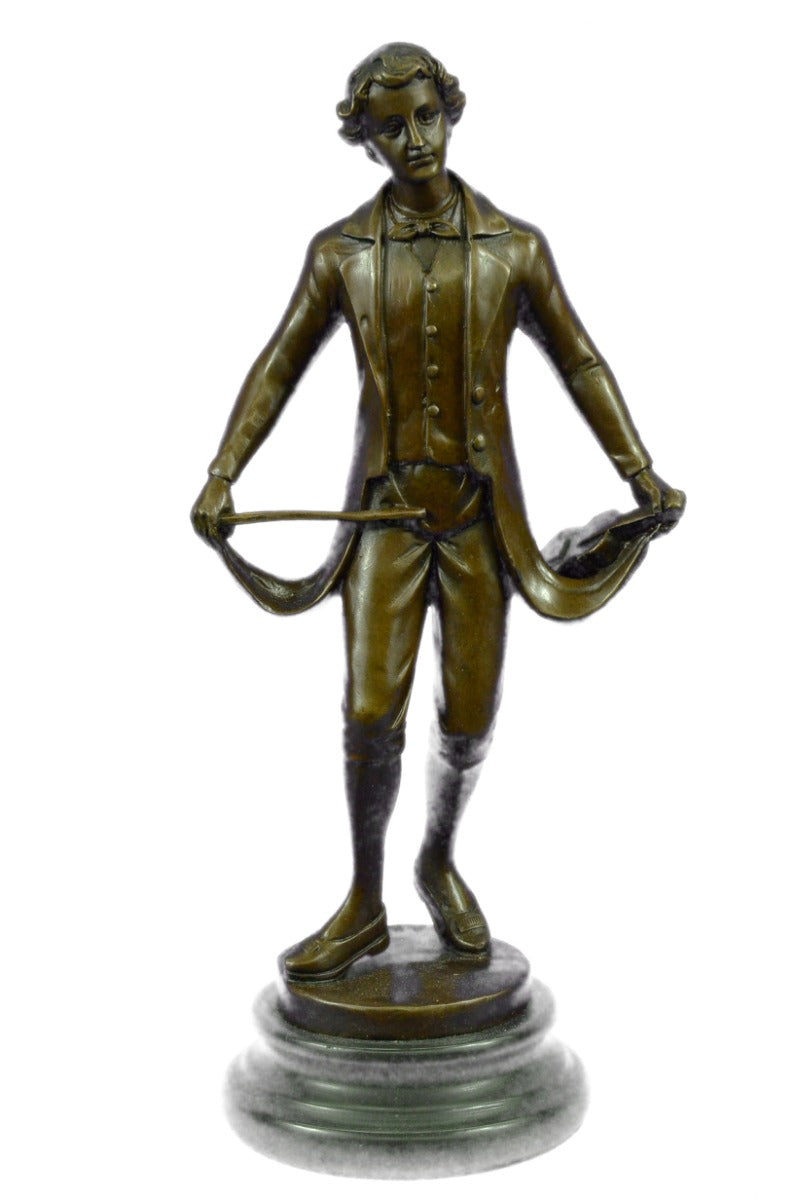 Bronze Sculpture Hot Cast Ludwig Beethoven Violin Player Composer Musician Decor