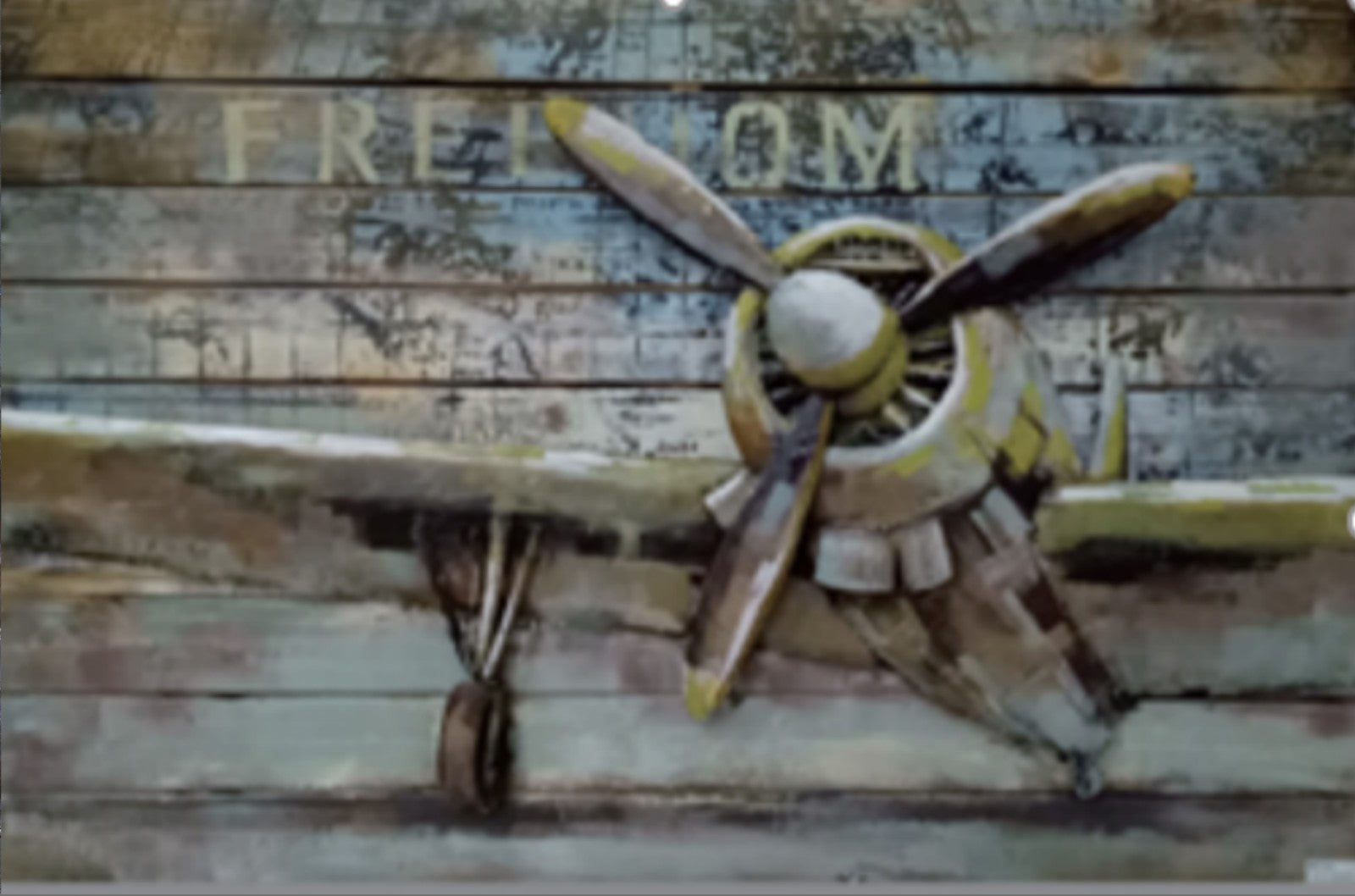 Hand Made Solid Wood and Metal 3D B-54 American Plane Painting Trophy Gift