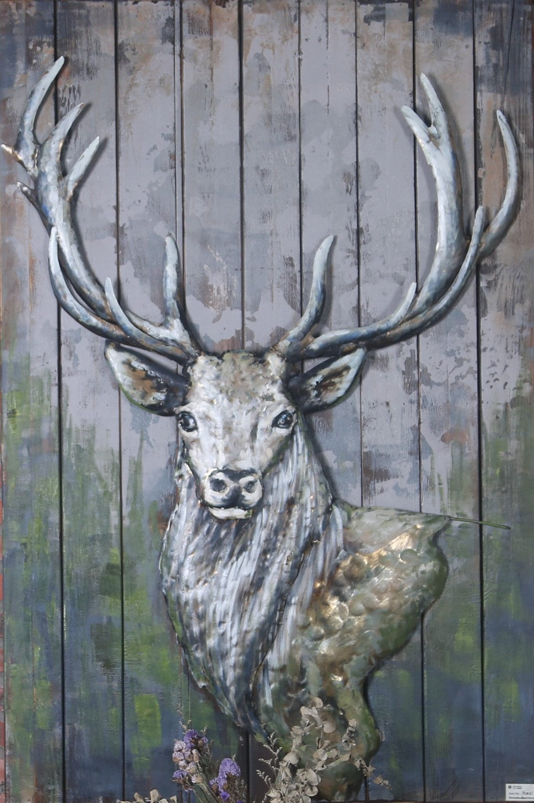 Decorative Newly laser cut metal wall art decor Deer 3d wall Art Metal Animal