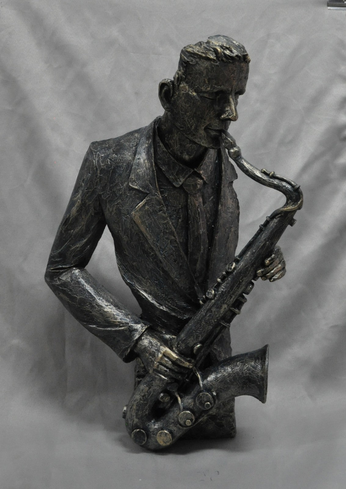 Cold Cast Bronze Trumpet Player Home Office Decoration Free Shipping Artwork