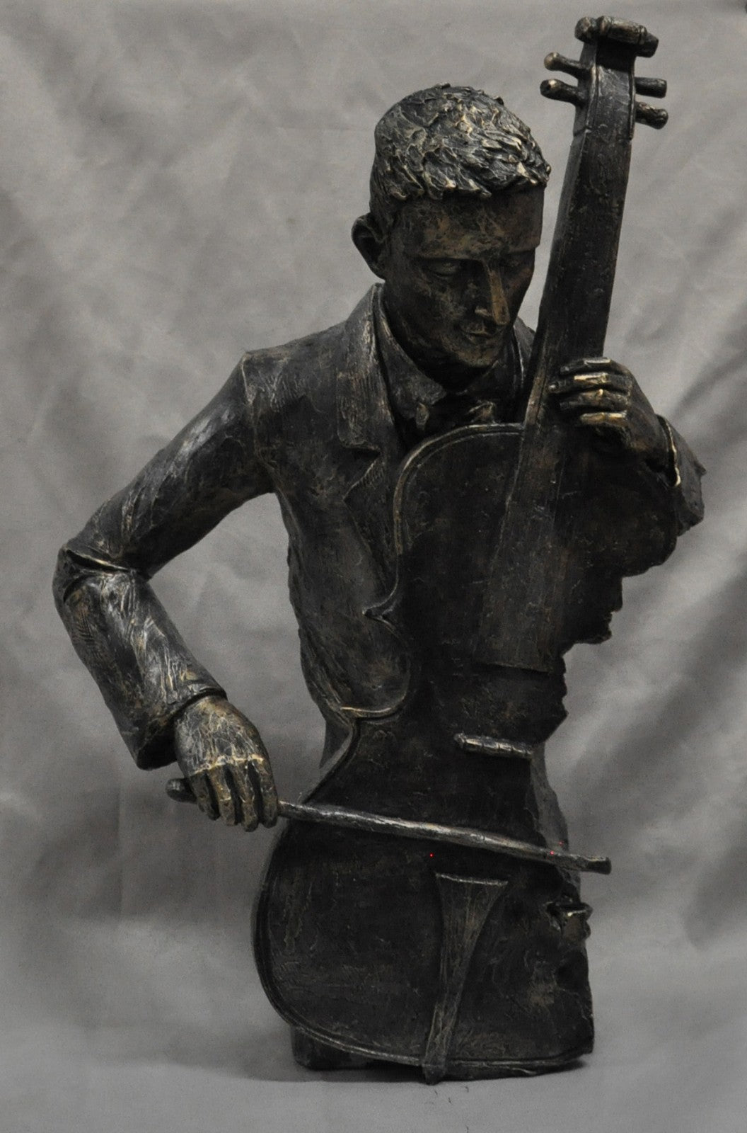 Cold Cast Bronze Violin Player Home Office Decoration Free Shipping Artwork