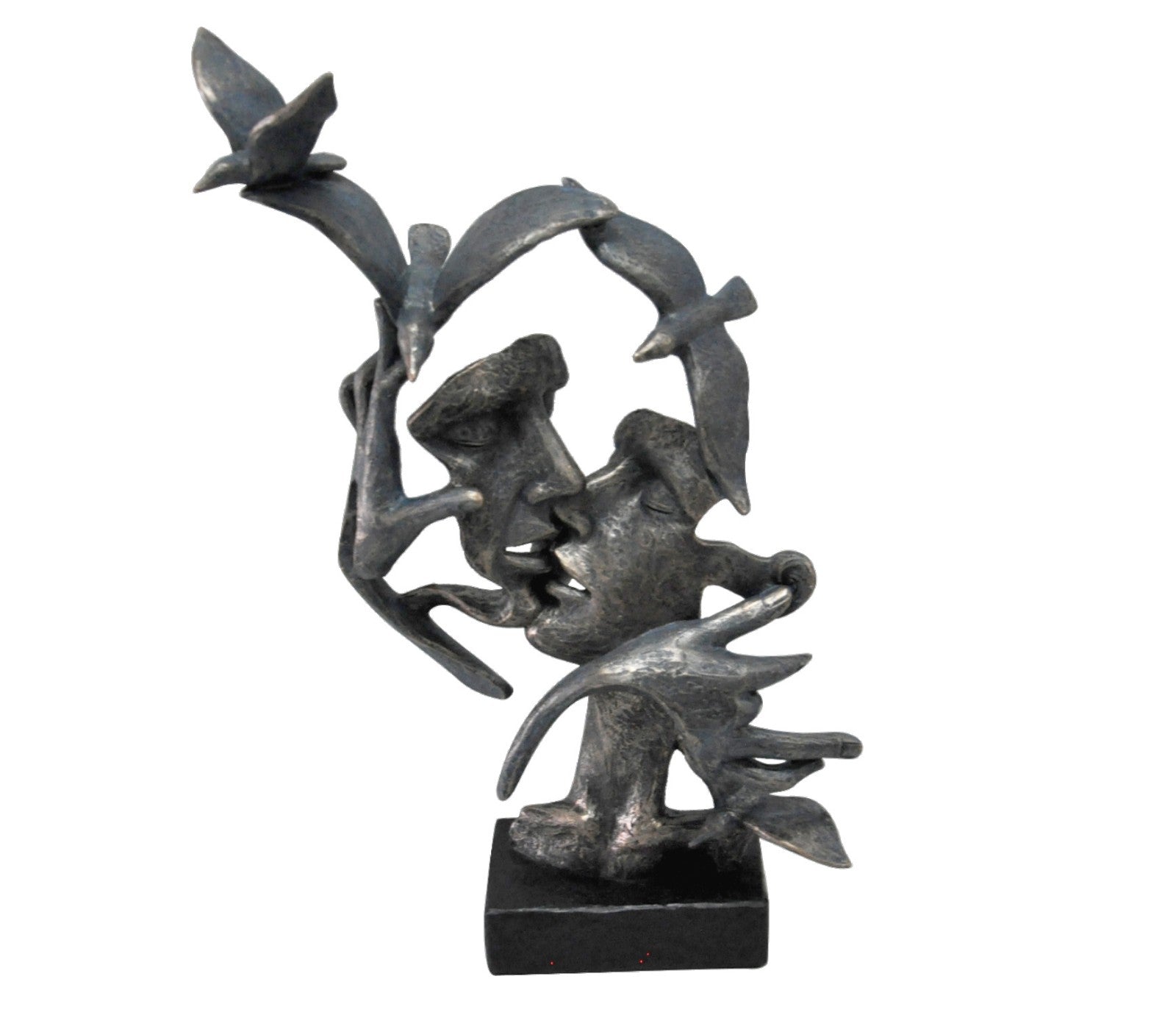 LOVERS KISS Embrace Statue Male Female Classical Love Sculpture Bronzed Art