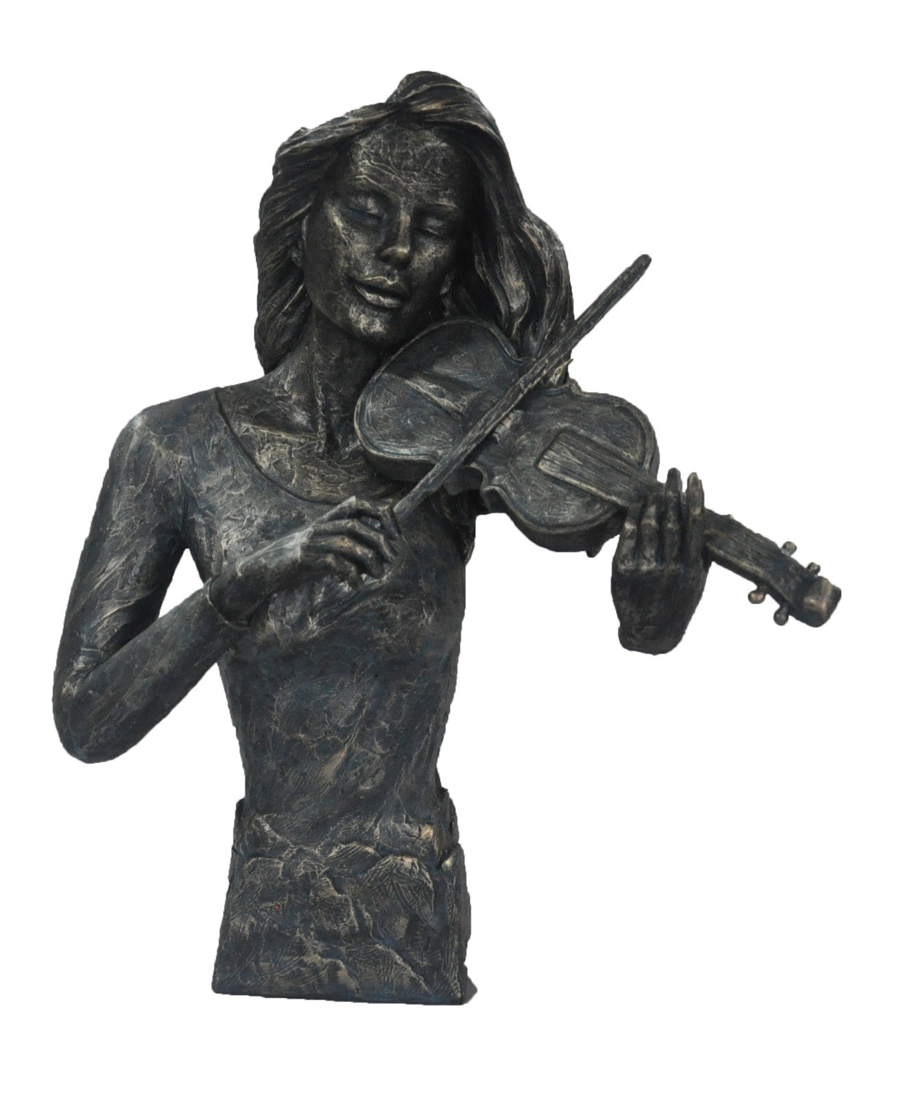 JAZZ CLUB Woman Violin PLAYER Statue Sculpture Figure Cold Cast Bronze Sale