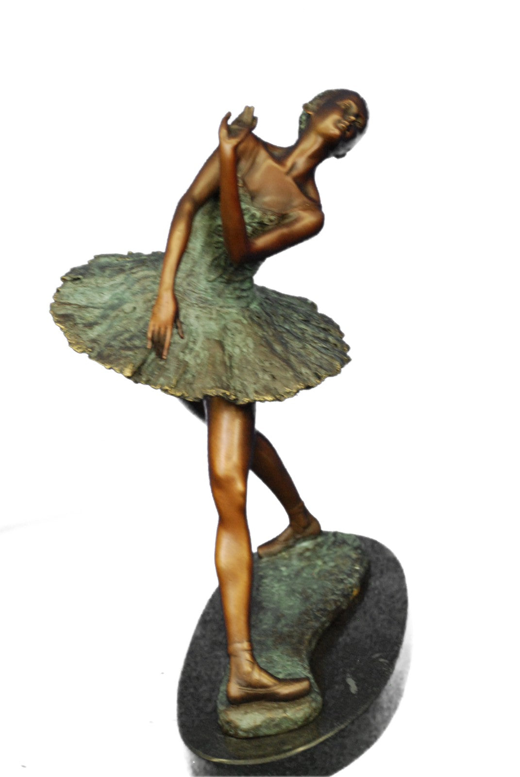 Bronze Art Sculpture Prima Ballerina Dancer Ballet Statue Metal Marble