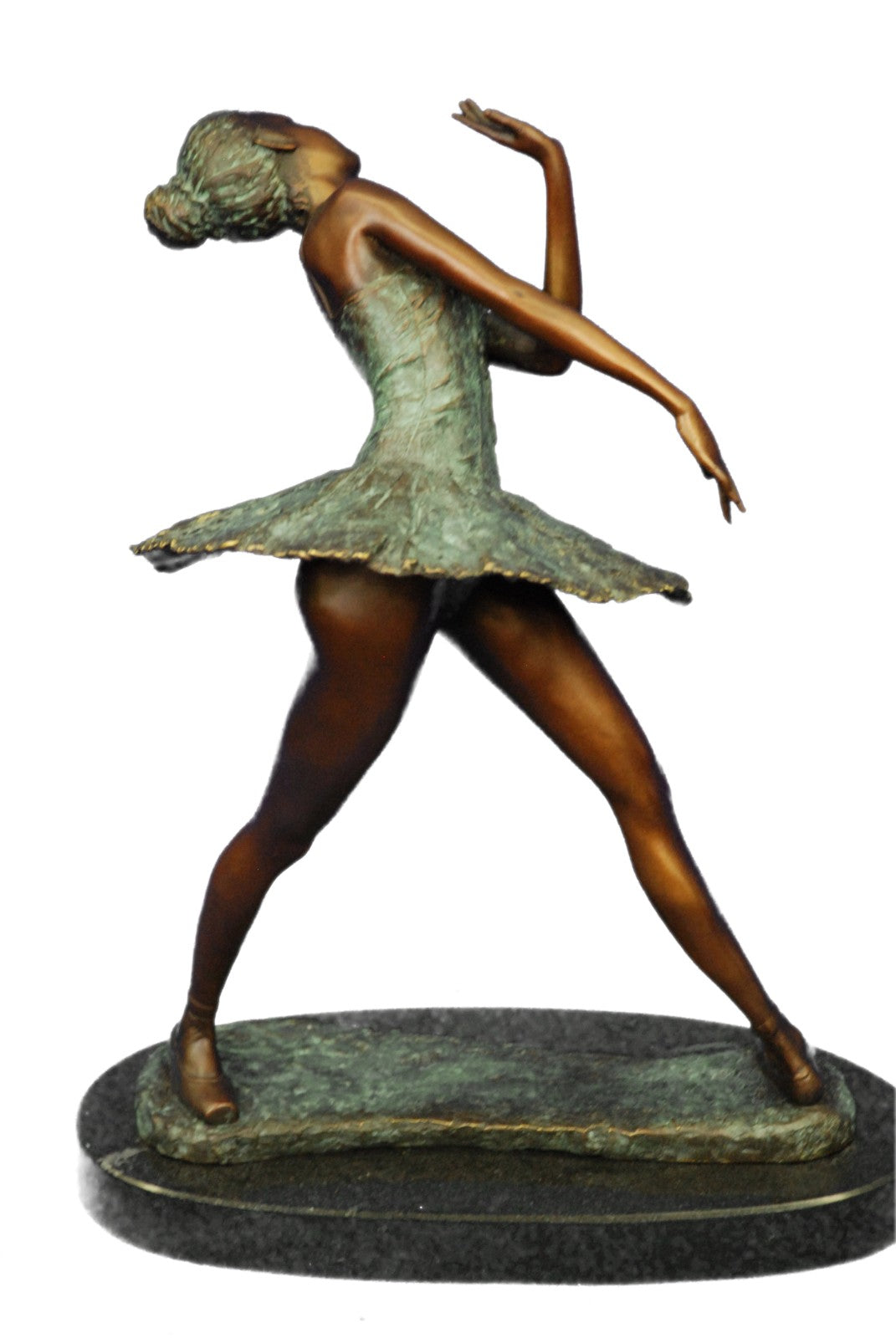Bronze Art Sculpture Prima Ballerina Dancer Ballet Statue Metal Marble