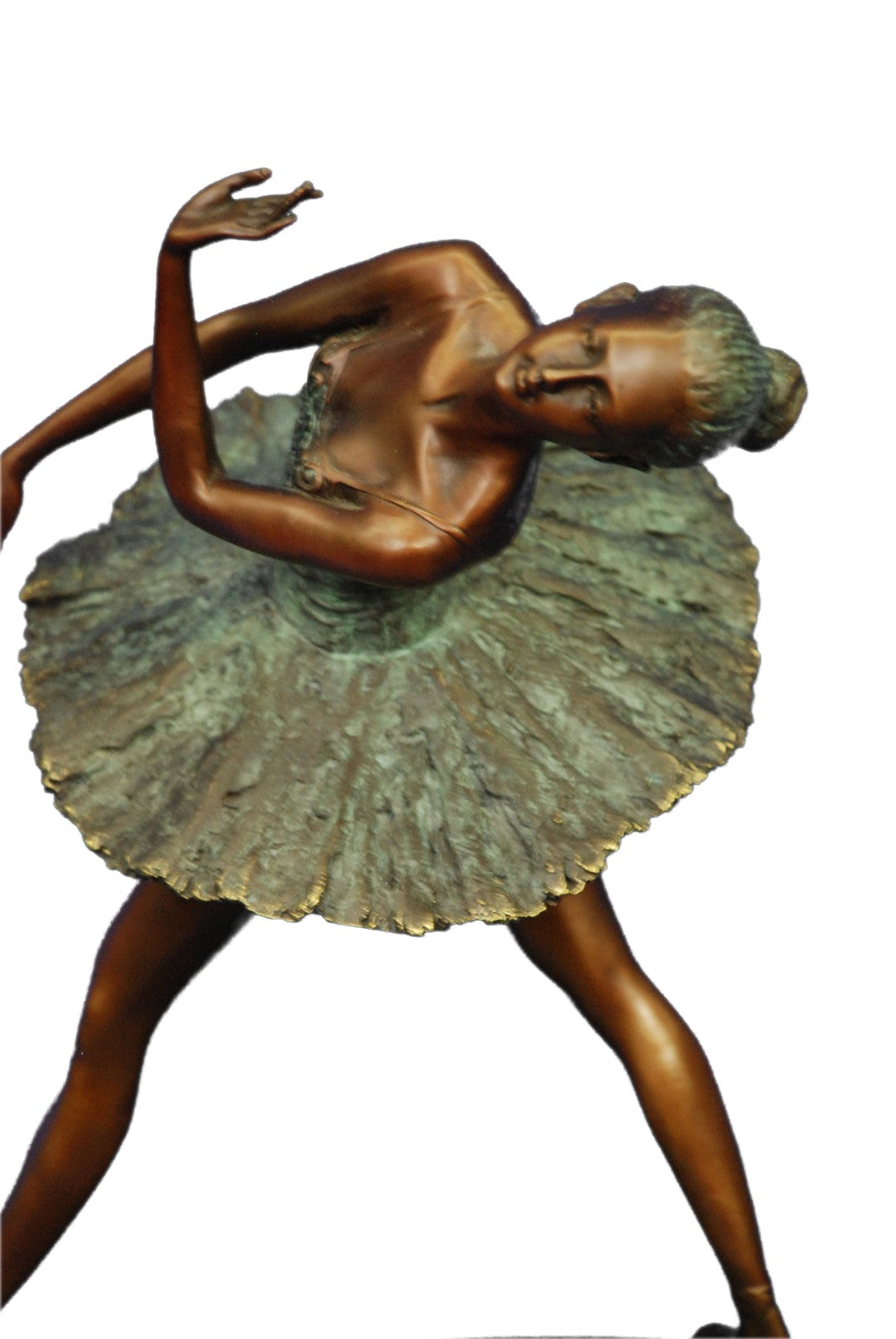 Bronze Art Sculpture Prima Ballerina Dancer Ballet Statue Metal Marble