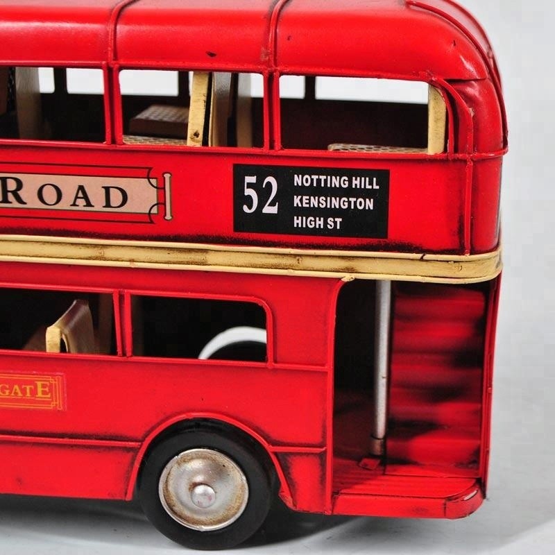 Routemaster Close Top Diecast Model Car European Made Red Bus Art Deco