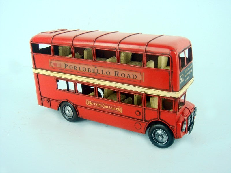 Routemaster Close Top Diecast Model Car European Made Red Bus Art Deco