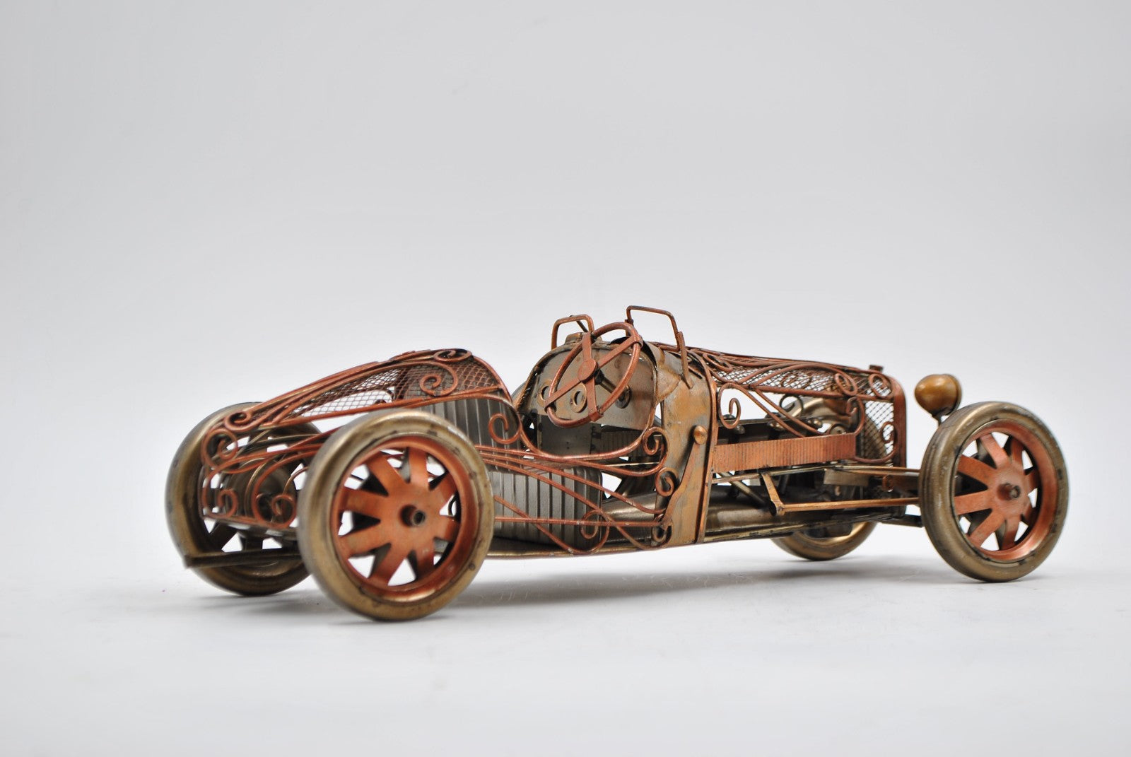 Cast Iron Metal Old Time Racer Toy Racing Car with Moving Parts Dragonfly Whispers