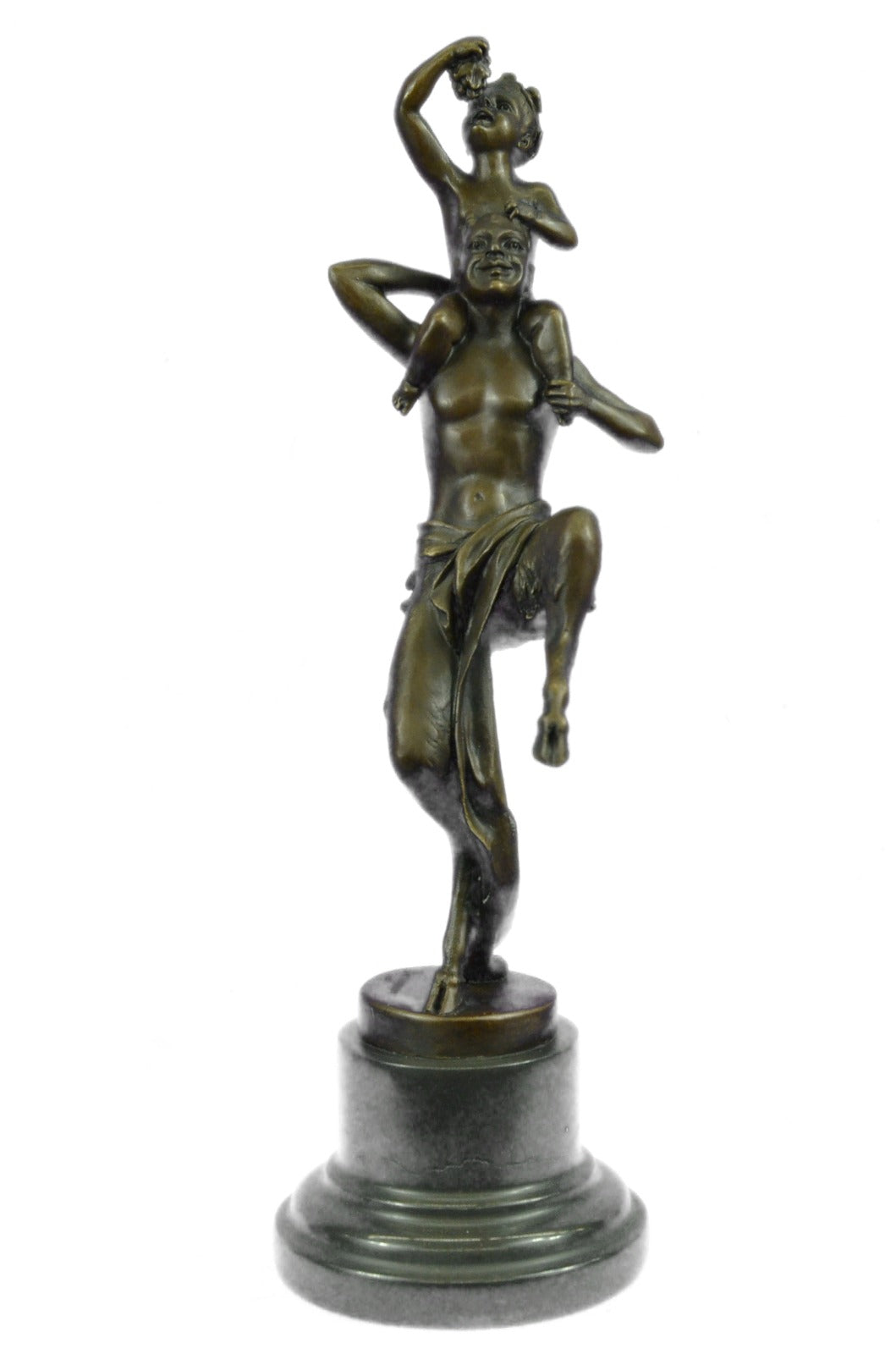 Museum Quality Bergman Naked Satyr & Nude Boy Bronze Sculpture Statue Figurine