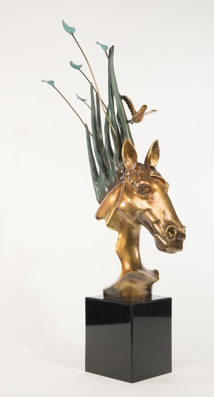 Collector Edition Home Office Decoration Show piece Horses Bust Bronze Sculpture
