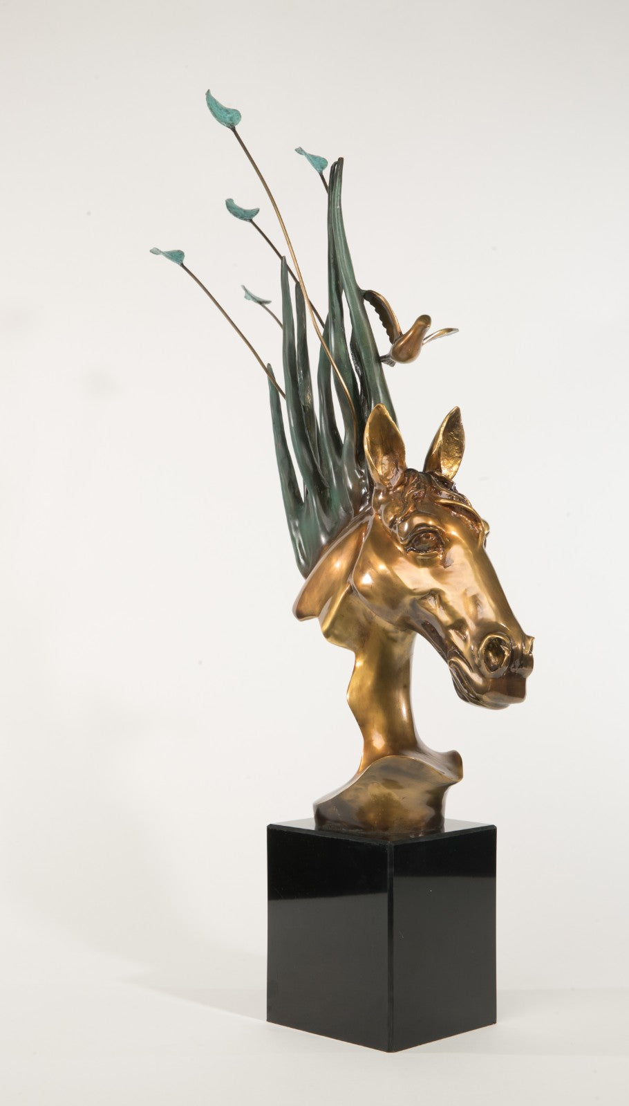 Collector Edition Home Office Decoration Show piece Horses Bust Bronze Sculpture
