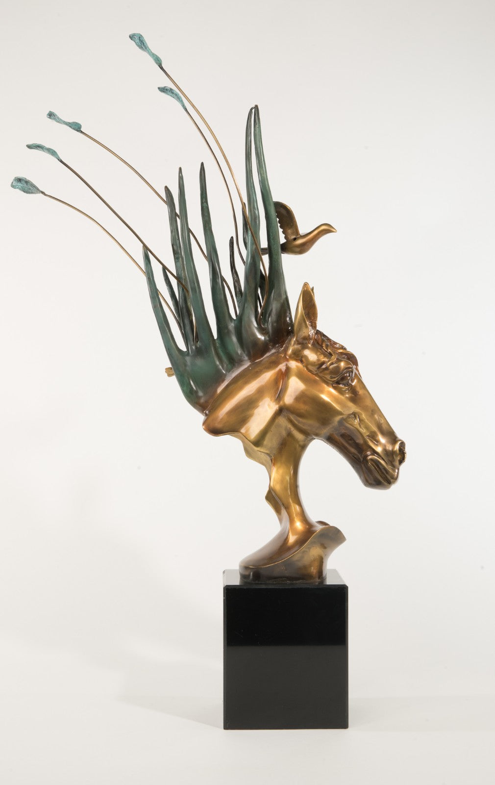 Collector Edition Home Office Decoration Show piece Horses Bust Bronze Sculpture