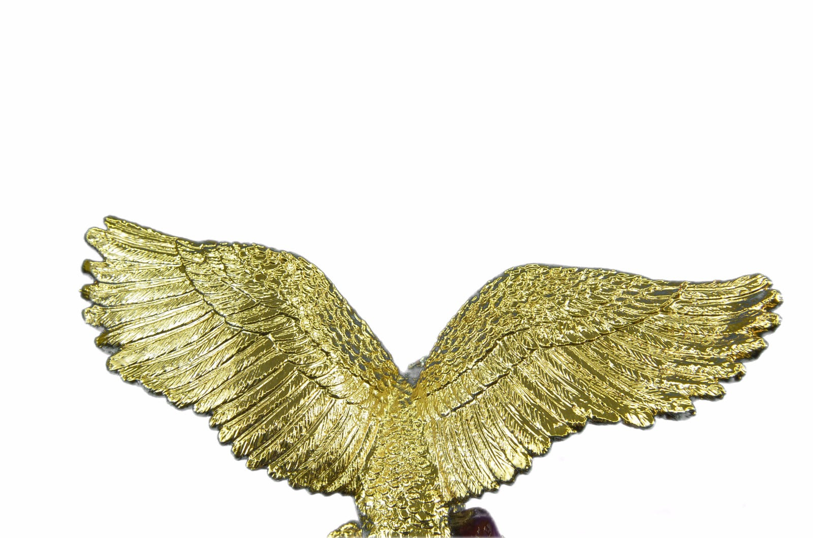 24K Gold Covered Real Bronze with Ruby and Cubic Zirconi Sculpture Statue Figure