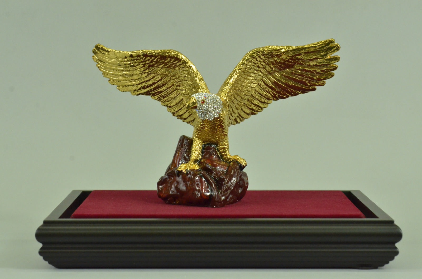 24Kt Gold Plated Eagle Statue/Figurine 10" Tall Hampshire Mixed Materials Bronze