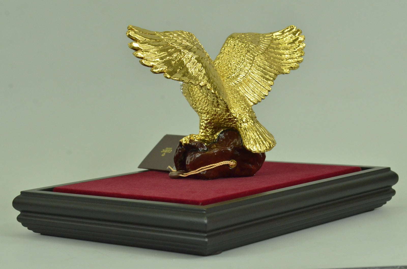 24Kt Gold Plated Eagle Statue/Figurine 10" Tall Hampshire Mixed Materials Bronze