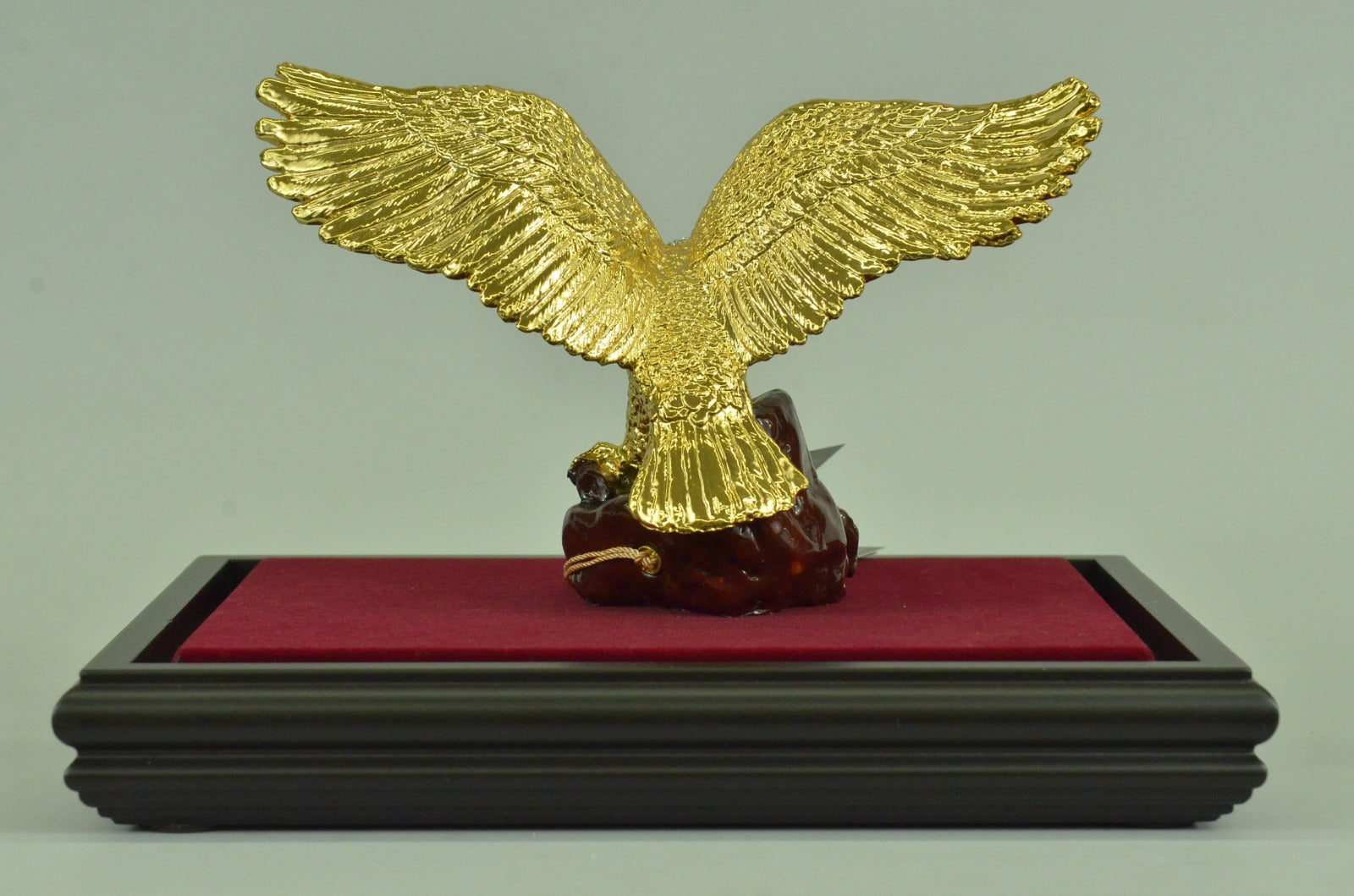 24Kt Gold Plated Eagle Statue/Figurine 10" Tall Hampshire Mixed Materials Bronze
