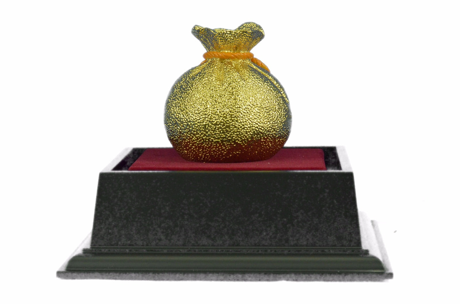 Collectible Great Gift Idea Money Bag 24K Gold Bronze Sculpture Figurine Hotcast