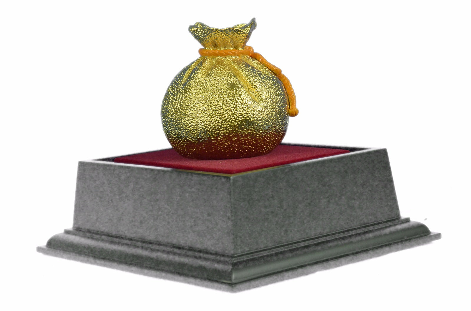 Collectible Great Gift Idea Money Bag 24K Gold Bronze Sculpture Figurine Hotcast