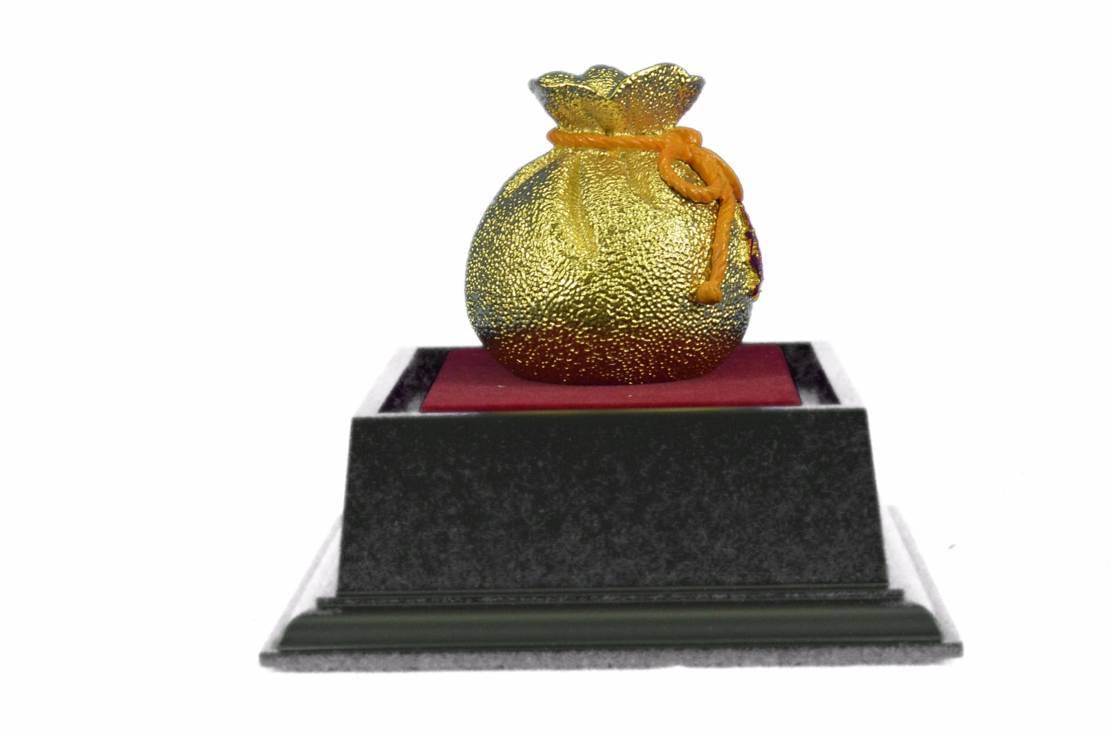 Collectible Great Gift Idea Money Bag 24K Gold Bronze Sculpture Figurine Hotcast