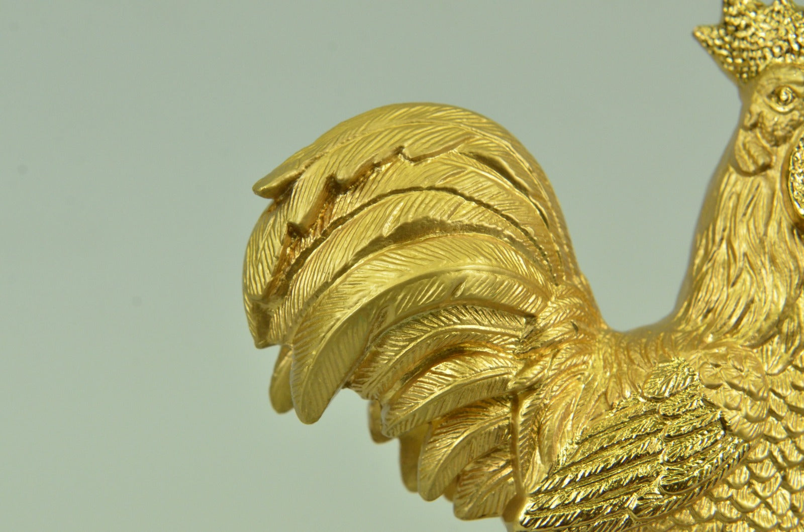 Chinese Bronze Wealth Fengshui Zodiac Year Rooster Cock Statue Sculpture Gift