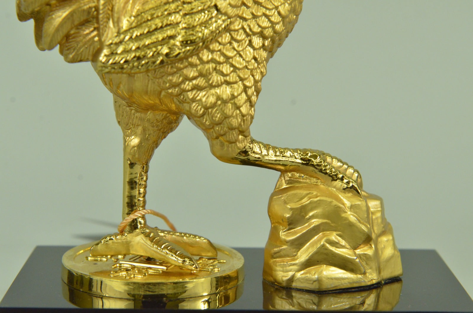Chinese Bronze Wealth Fengshui Zodiac Year Rooster Cock Statue Sculpture Gift