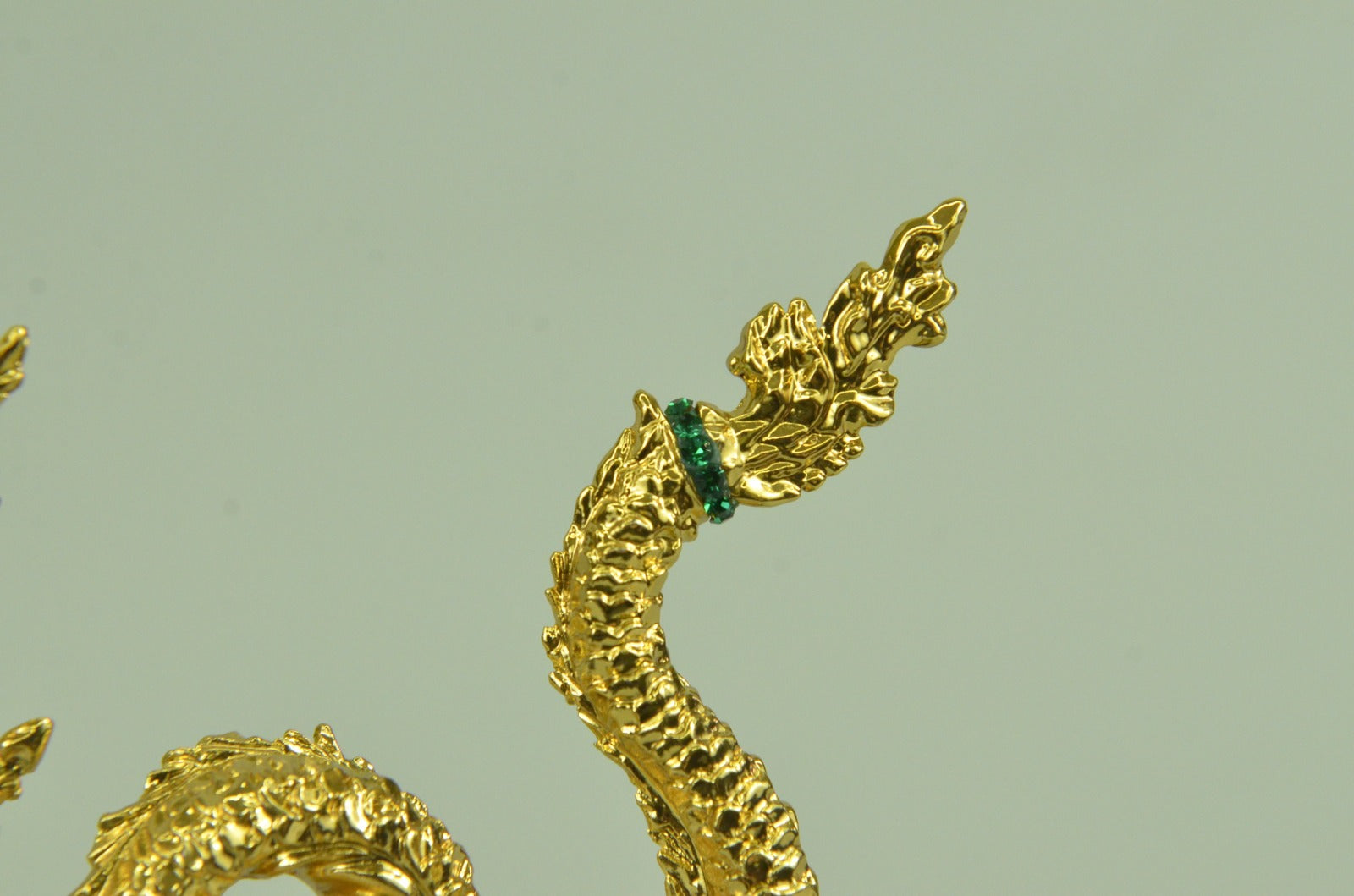 24K Gold Old Chinese Bronze Fengshui Dragon Loong Success Sculpture Statue Gift