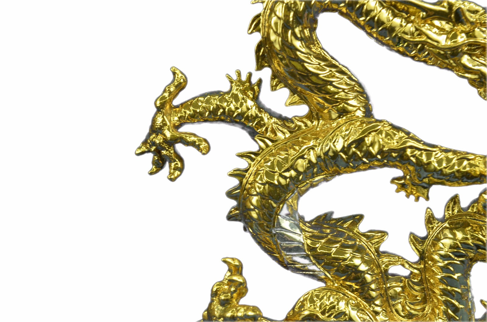 Long Royal Bronze 24k gild Cloisonne carved dragon Phoenix God Figurine Gift