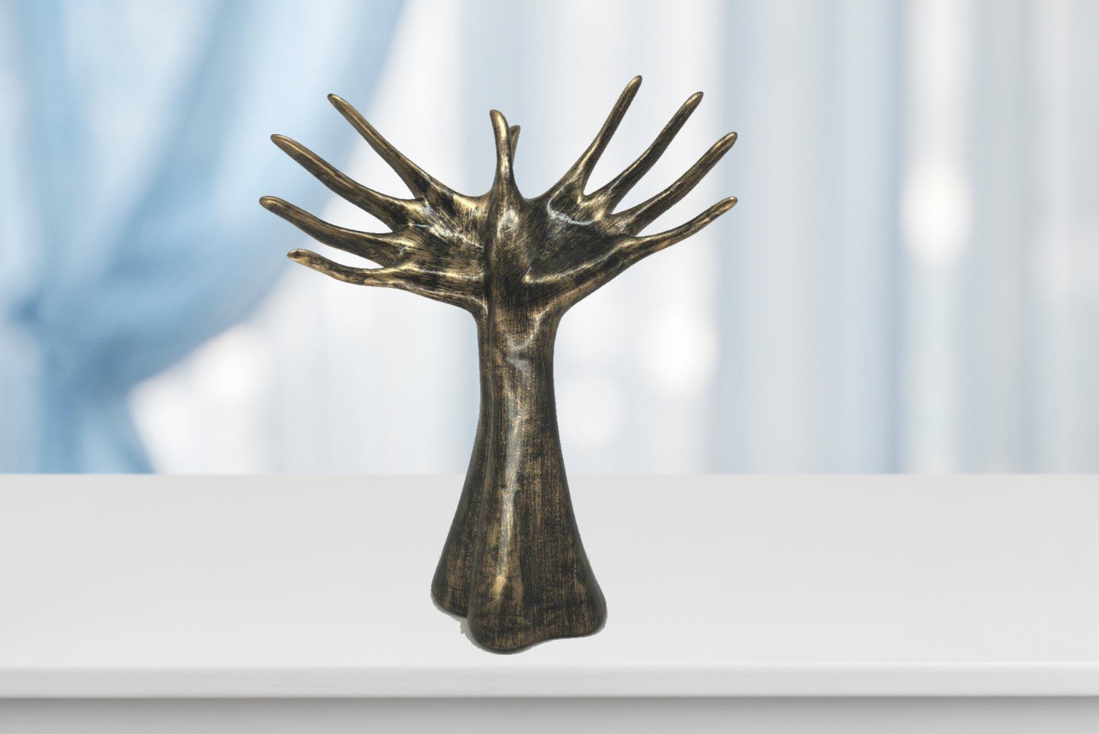 Two Hand Joining Abstract Modern Art Bronze Effect Sculpture Figurine Figure