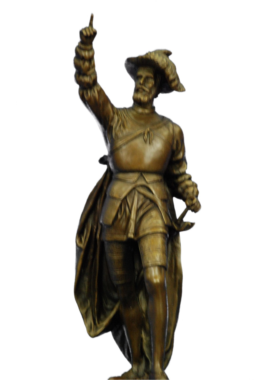 Vasco Balboa Spanish Spain Memorabilia Bronze Sculpture Marble Base Figurine