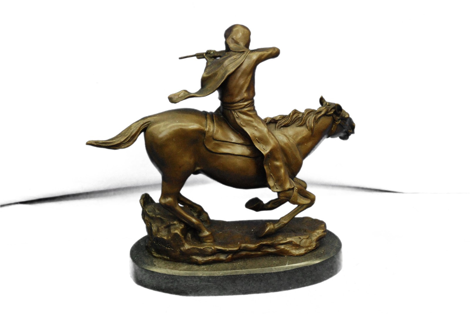 Vintage Carl Kauba Vienna Austria Indian Warrior Bronze Sculpture