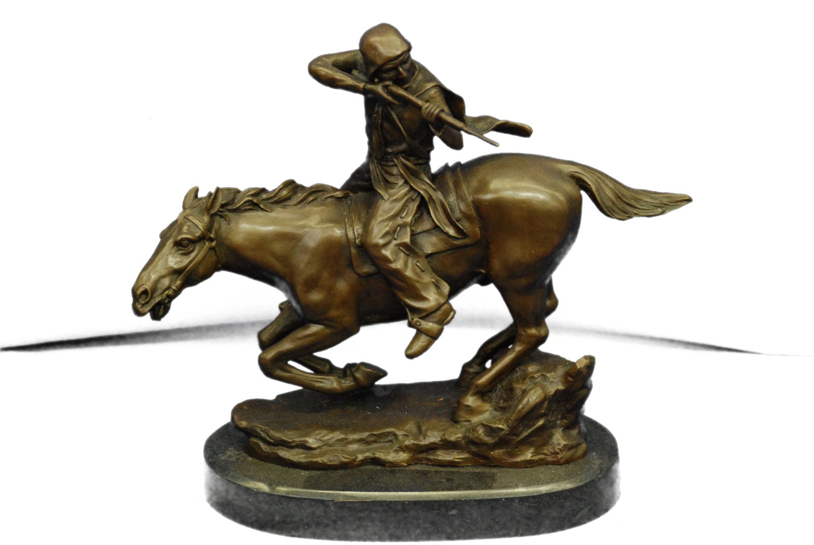 Vintage Carl Kauba Vienna Austria Indian Warrior Bronze Sculpture