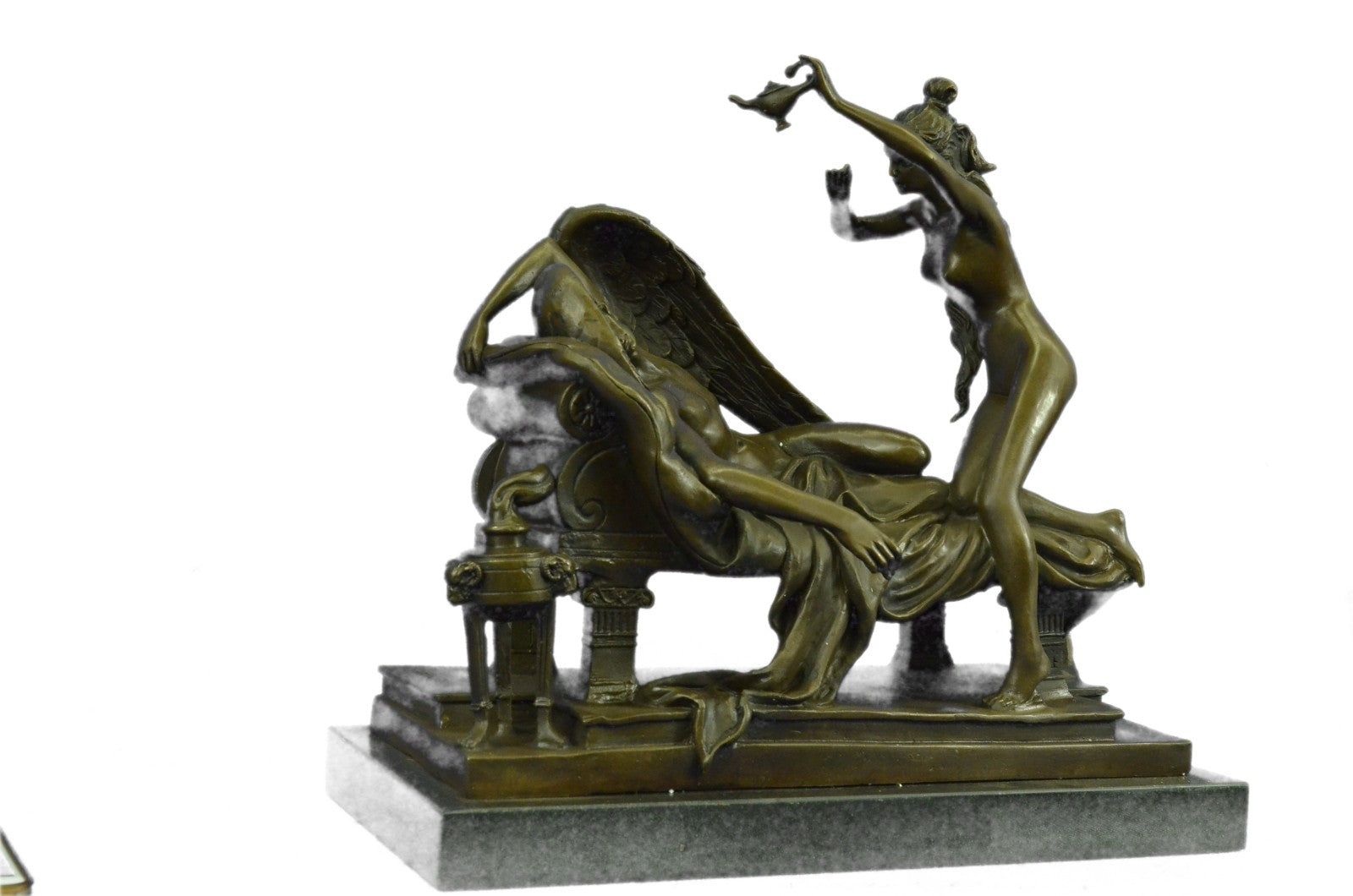 Nude Sexy Male Angel Statue Collectible Erotic Naked Man Winged Sleeping Beauty