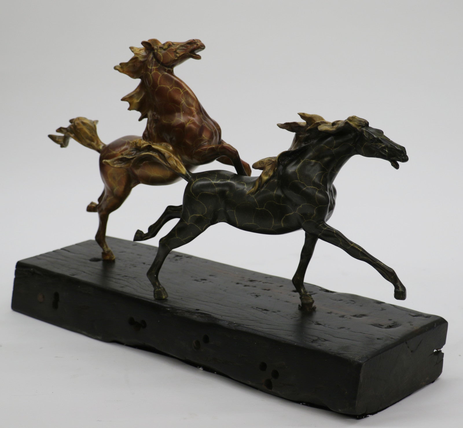 French Bronze Horse Horses Pony Statue Art Deco Hot Cast Figure Decoration