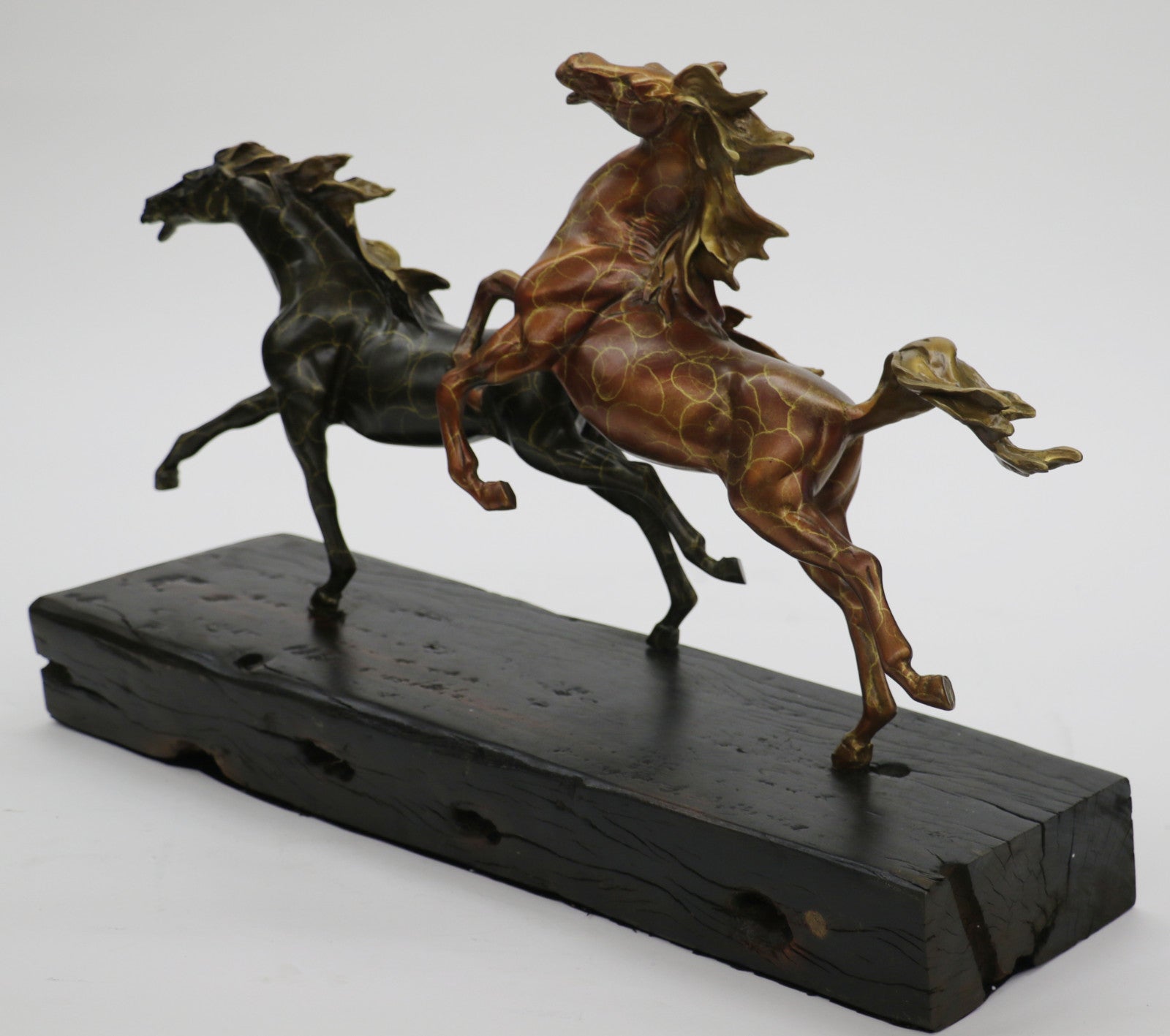 French Bronze Horse Horses Pony Statue Art Deco Hot Cast Figure Decoration