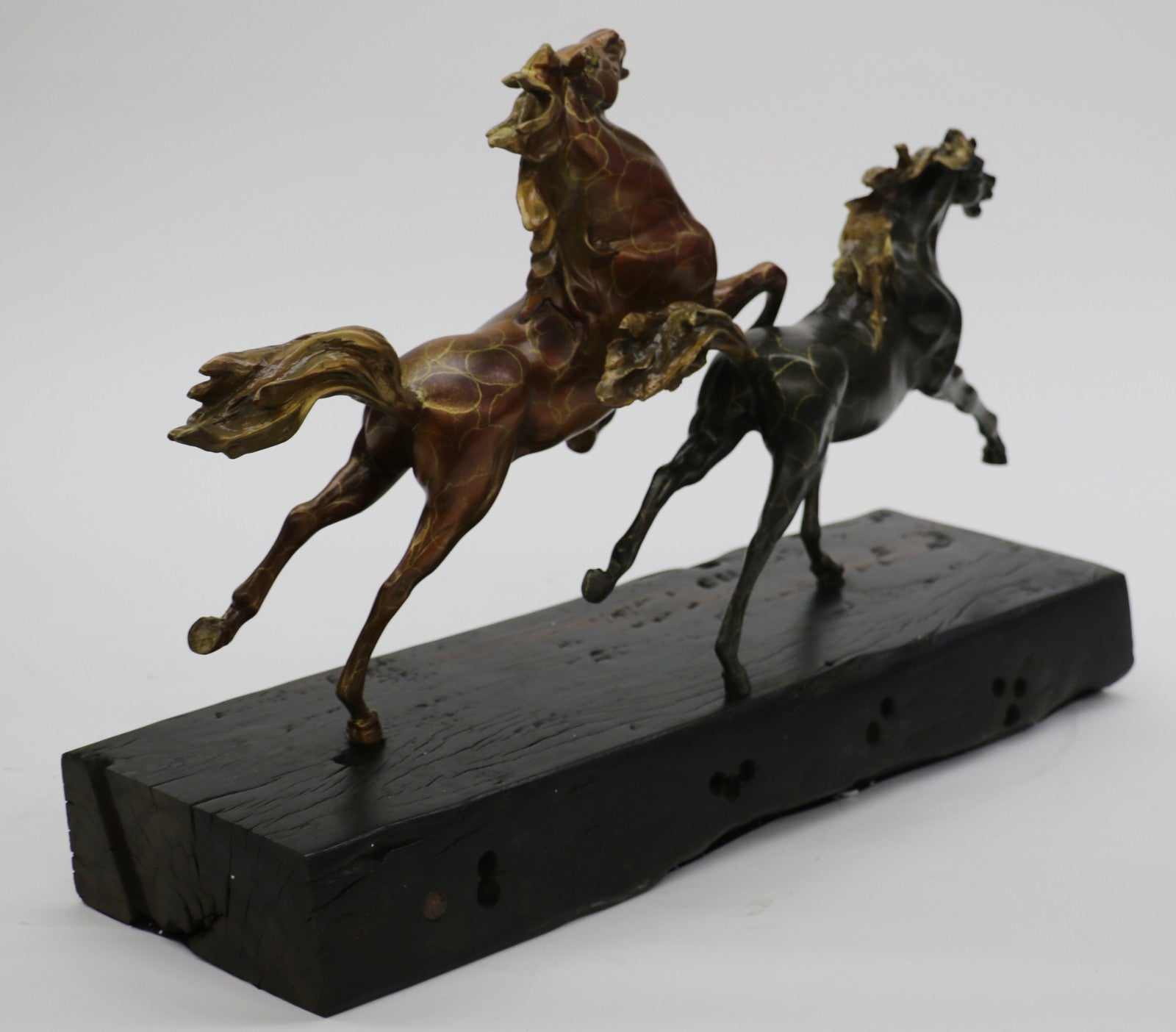 French Bronze Horse Horses Pony Statue Art Deco Hot Cast Figure Decoration