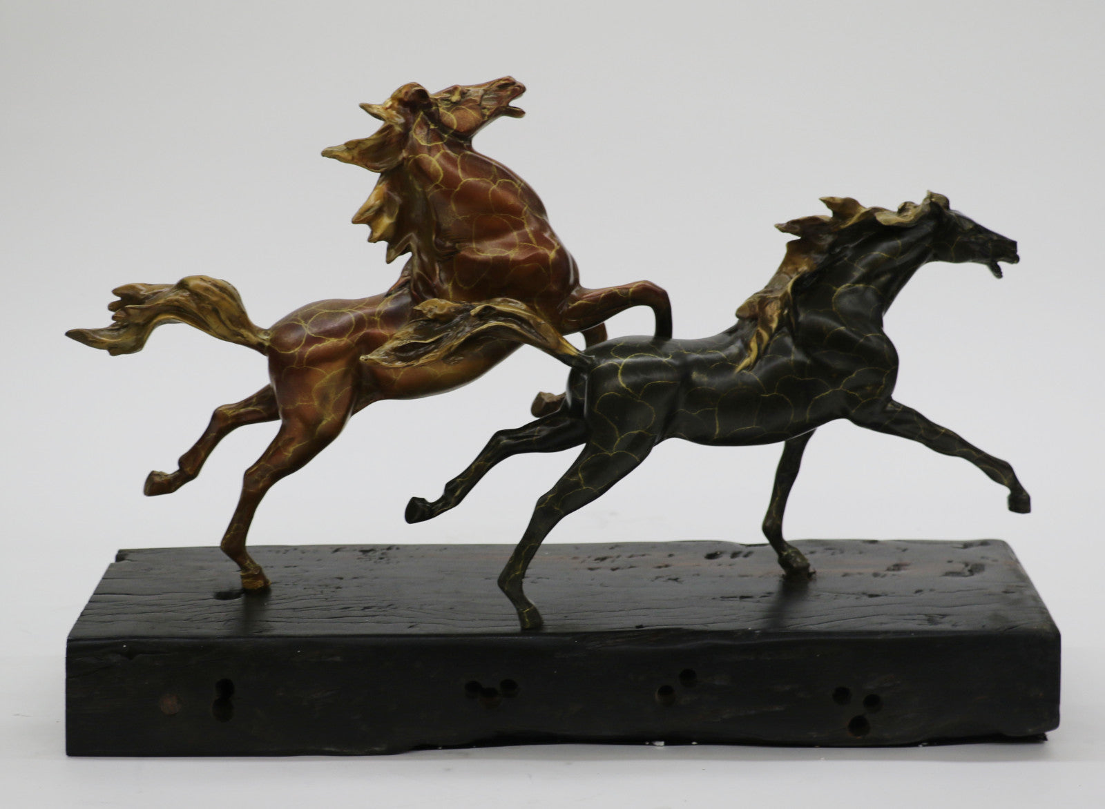 French Bronze Horse Horses Pony Statue Art Deco Hot Cast Figure Decoration
