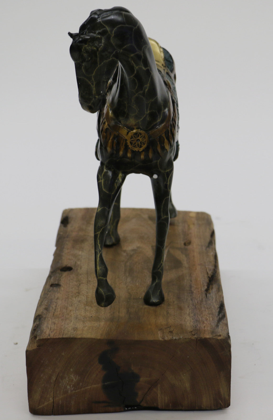 Miguel Lopez Bronze Sculpture of Horse with saddle Brown patina Beautiful Artwork