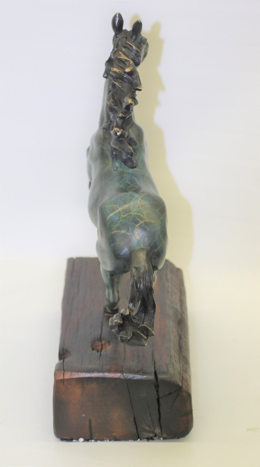 Thoroughbred Rearing Horse Trainer Equestrian Farm Art Deco Bronze Statue Gift