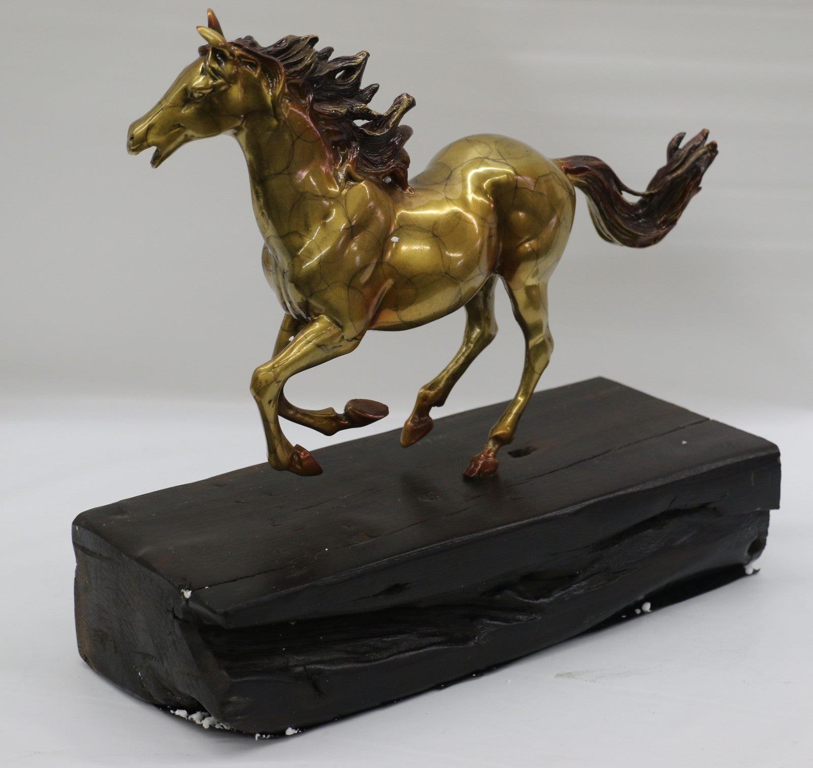 Equestrian Arabian Horse Mare Foal Farm Breeder Bronze Statue Sculpture Decor