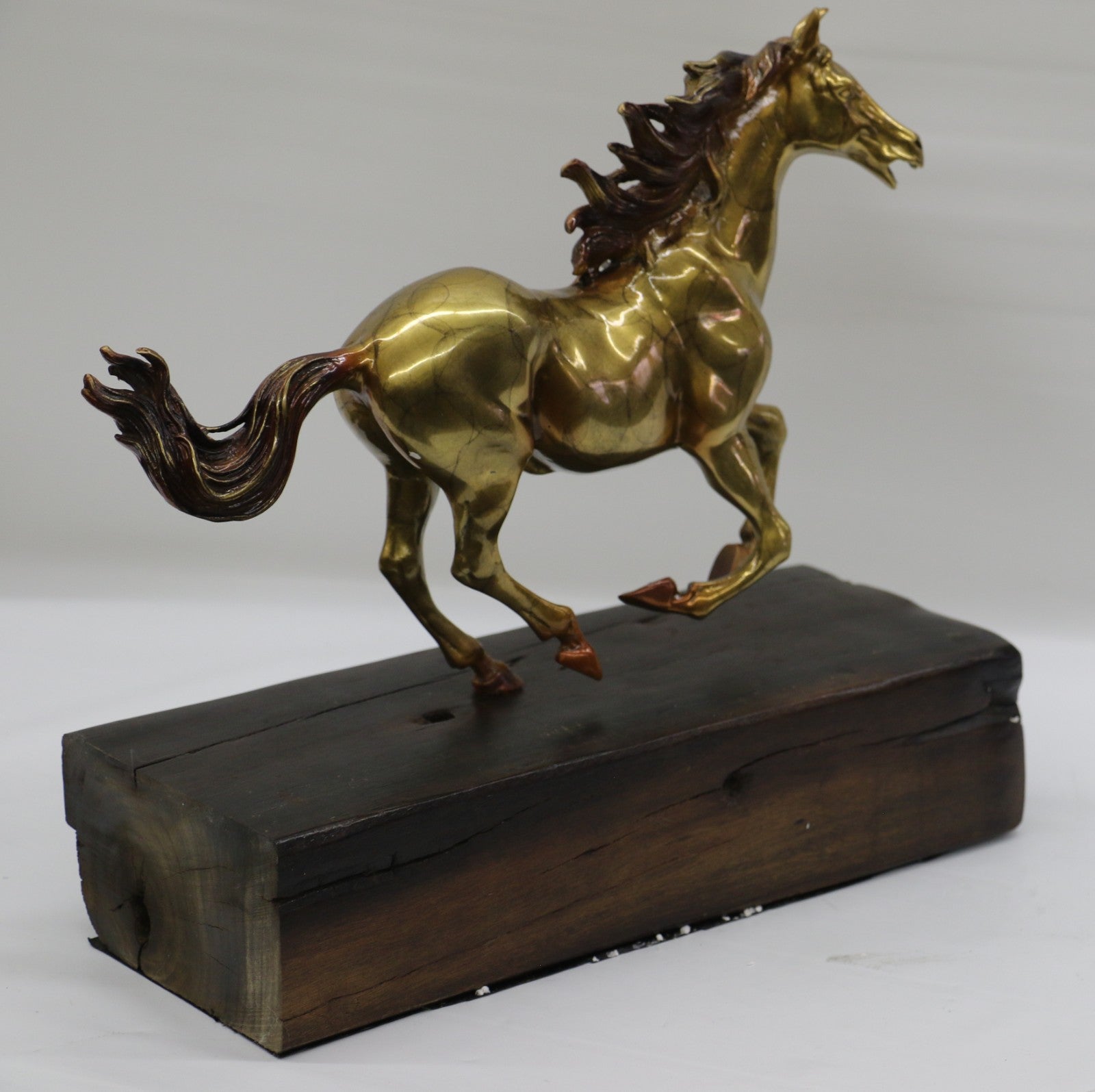 Equestrian Arabian Horse Mare Foal Farm Breeder Bronze Statue Sculpture Decor