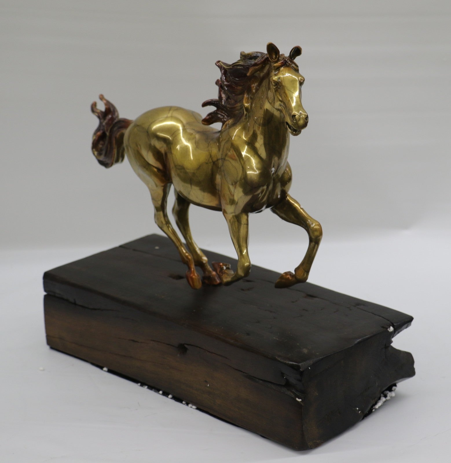 Equestrian Arabian Horse Mare Foal Farm Breeder Bronze Statue Sculpture Decor