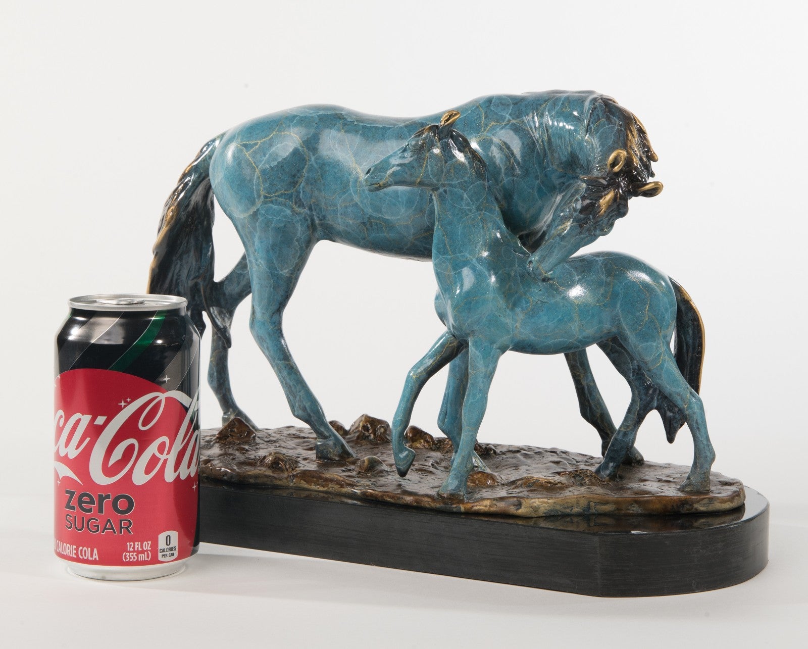 Horse Lover Foal Mother Barn Farm Ranch Art Bronze Marble Statue Trainer Gift