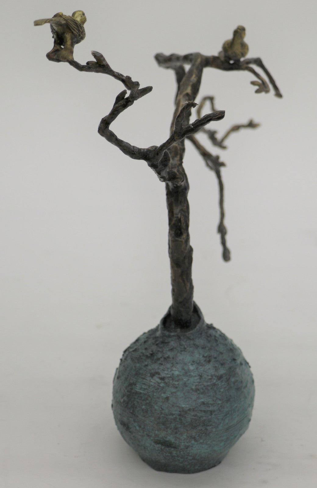 Art Deco/Nouveay by Lost Wax Method Numbered Edition Love Birds Bronze Sculpture Statue