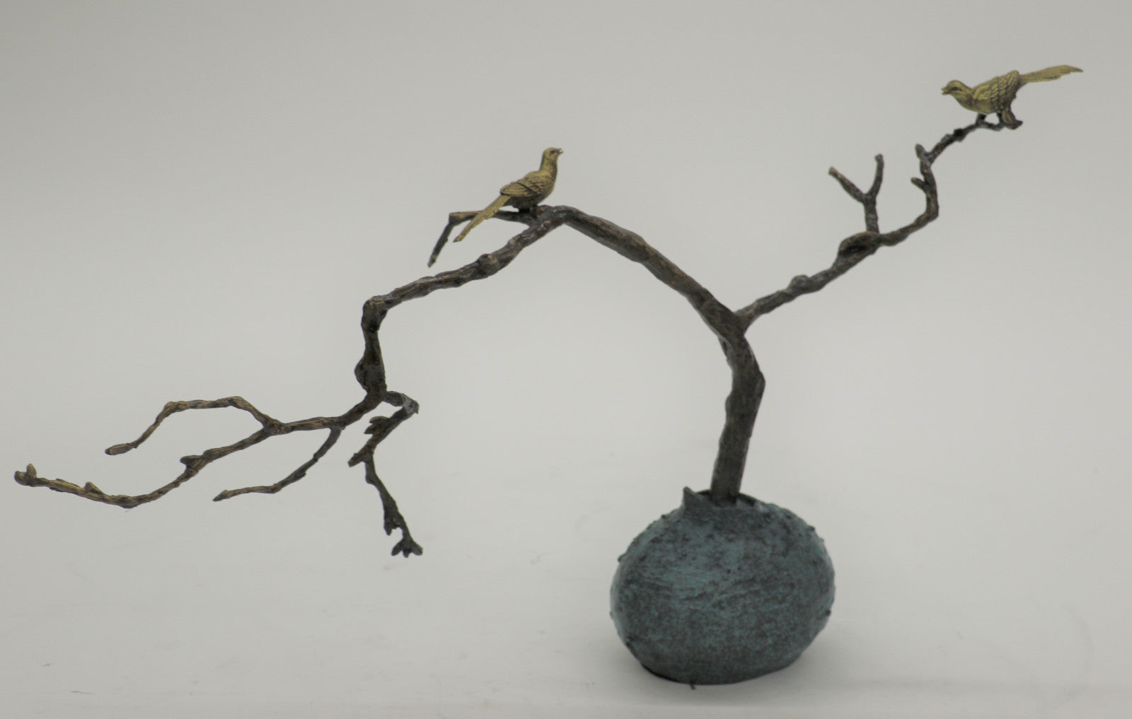 Art Deco/Nouveay by Lost Wax Method Numbered Edition Love Birds Bronze Sculpture Statue
